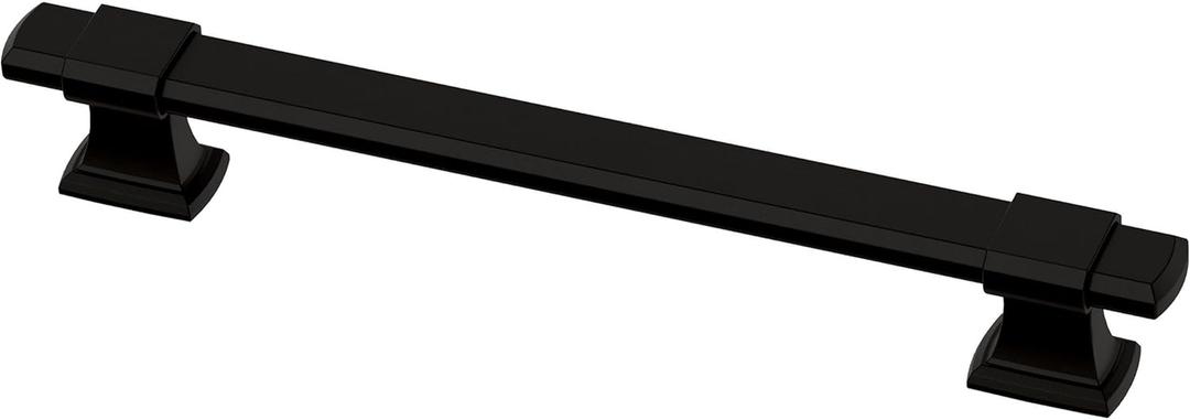 Franklin Brass Adjusta-Pull (5-Pack) Adjustable Drawer Pulls | Fits 1-3/8 to 6-5/16 Inch Hole Centers | Matte Black Cabinet Handles| Chamfered Edge P49107-FB-B