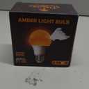 Amber Sleep Light Bulbs, Blue Light Blocking, A19 9W(60 Watt Equivalent) Dim Light Bulbs for Lamp, 1800K Warm Light Bulb, E26 for Healthy Sleep Bedroom Kids Room, 4.30X2.35X2.35 Inch, 2 Pack