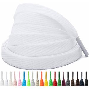 3 x Handshop 2 Pairs 2/5" Wide Flat Shoe Laces for Sneakers,Athletic Replacement Shoelaces in 20 Colors