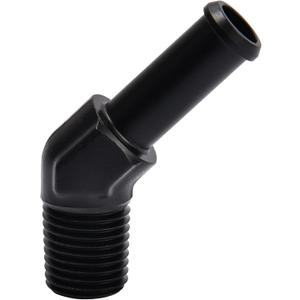 EVIL ENERGY 1/2" NPT Male to 5/8" Barb Fitting Adapter 45 Degree Aluminum Black