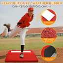Portable Softball Baseball Pitching Mound 4" 30 x 30 x 4 Inch with Pitching Rubber Antifade Synthetic Turf for Indoor and Outdoor Baseball Pitching and Practice with Carry Handle