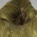 Mxangel Long Straight Ombre Green Synthetic Wig Lace Front Heat Friendly Fiber Hair Wig