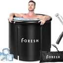 Foresh 105gal Ice Bath Cold Plunge Tub (Environmental Material Certificated) for Muscle Relax, Cold Therapy after Workout, Sports. Safe Healthy Portable Inflatable icebath Barrel. Outdoor. Travel Bag