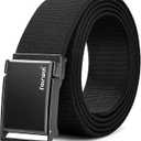 FAIRWIN Belts for Men, 1.5" Nylon Web Belts Men Casual Belt Outdoor Work Sports Hunting Hiking with Quick Release Buckle (Black)