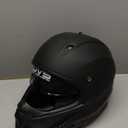 TRIANGLE Dual Sport Motorcycle Helmet Dirt Bike Helmets ATV Full Face Helmet for Adults Men with Internal Sunshield DOT Approved (Large, Matte Black)