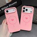 Magnetic Case for iPhone 17 Pro Max Case Cute Heart Women Girly Magnetic Compatible with MagSafe Shockproof Drop Protection Slim Phone Cases