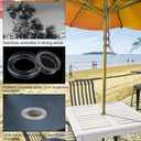 Prudiut 2 Inch Silicon Patio Table Umbrella Hole Ring for Standard Table Hole, 2 Set Umbrella Hole Ring Plug and Cap Set, Outdoor Patio Umbrella Plug for Patio Table