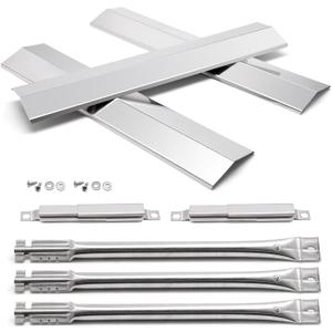 Grill Parts for Oklahoma Joe's Longhorn Combo 3-Burner Charcoal/Gas Smoker, Heat Tent Heat Shield and Burner for Oklahoma Joes 15202029 12201767 14201767 16202046 18202083