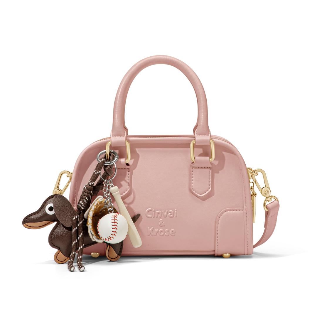 CinvaiKrose Crossbody Purses for Women Leather Handbags for Ladies Cute Mini Purses with Charms and Adjustable Strap