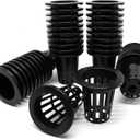 2.75in Garden Plastic Slotted Mesh Cups Pots, Round Net Cups Plant Net Pot Bucket Basket for Hydroponics (40pcs)
