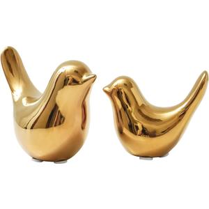 Notakia Small Birds Statues Home Decor Modern Style Birds Decorative Ornaments for Living Room, Bedroom, Office Desktop, Cabinets (2Pcs Gold)