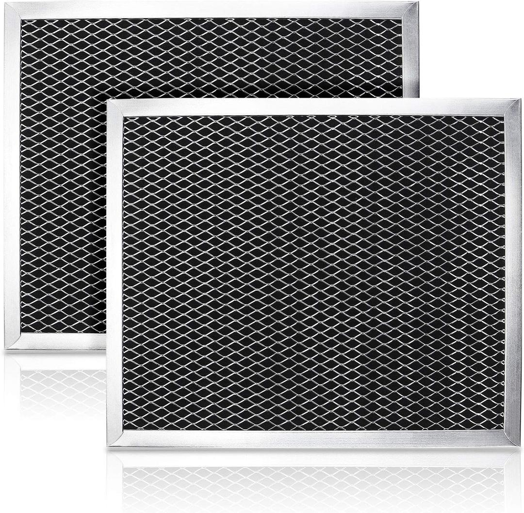 97007696 Range Hood Filter Charcoal Odour Filter for Range vent hood (8 3/4" X 10 1/2" X 3/8")-2 Pack by Cenipar