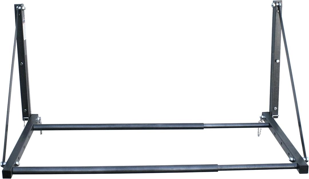 MaxxHaul Adjustable Wall Mount Folding Tire Rack 32 to 48 Inch Width 300 lb Capacity Heavy Duty Steel Garage Tire Storage Holds 4 Tires 70489