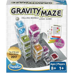 ThinkFun Gravity Maze - Falling Marble Logic Game - Challenging STEM Toy for Kids 8-12 ,Gravity Marble Maze, Brain-Building Fun Educational Gift  Boosts Critical Thinking & Problem Solving