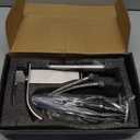 Bathroom Faucets Brushed Nickel Waterfall Bathroom Sink Faucet Modern Single Handle Bathroom Faucet for 1 or 3 Hole Mixer Tap Washbasin Faucet with Deck, Pop-up Drain and Supply Hoses