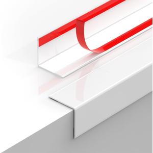 MONOID Wall Corner Protectors Pure White 39" - Baby Safety Edge Guards (2 Pack) Pure White, 39.4" X 1.18" self-adhesive
