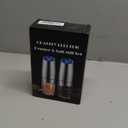 XinXu Gravity Electric Pepper and Salt Grinder Set, Salt/Pepper Mill & Adjustable Coarseness, Battery Powered with LED Light, One Hand Automatic Operation, (Set/Silver)