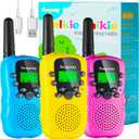Rechargeable Walkie Talkies for Kids, Walkie Talkie Toys for Girls Boys, Xmas Gifts for Grandkids, Built-in Flashlight, Gifts for 3 4 5 6 7 8 9 10 Year Old Girl Boys, Kids Stocking Stuffers