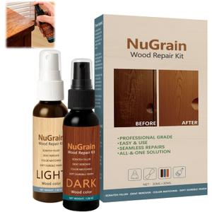 NuGrain Wood Repair Kit, Professional Wood Floor Scratch Repair, Floor Cover Nicks and Scratches, Hides Minor Defects, Restore a Finish for Wood (1 Pack)