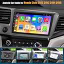 4G+64G Car Radio for Honda Civic 2012-2015 with Wireless Carplay & Android Auto,9 Inch IPS Touch Screen Car Stereo with GPS Navigation/Bluetooth 5.2/FM/Backup Camera/WiFi/SWC/HiFi