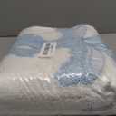 Luxury Cute Bathroom Rugs, White Bath Mat W/Blue Scalloped Edge, Microfiber Aesthetic Trendy Funky Fun Preppy Rug, Extra Soft Bathroom Mat Non-Slip for Tub, Shower, and Bath Room 30'' x 20'' (1'8" x 2'6" (Rectangular))