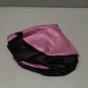 2 Pcs Large Satin Silk Bonnet for Sleeping Women, Adjustable Hair Bonnets for Sleeping with Tie Band, Silk Bonnet Sleep Cap for Curly Hair Long Braids (Black+Rose Pink)