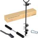 TOMBABY Dog Tie Out Stake-Heavy Duty 304 Stainless Steel Dog Runner, Ground Anchor with 360° Swivel & Anti-Tangle,Use Any for to 210LBS Dogs- Dog Stakes for Outside Camping, Suitable for Any Dog Cable (17''black)