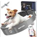 GPS Electric Dog Fence with Free App, Wireless Fence System with Training Collar, Adjustable of Dogs Portable Fence for Outdoor Use, Rechargeable Waterproof Flexiable Collar, (Grey)