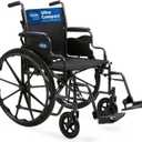 Invacare Wheelchair for Adult, Compact Folding Manual Wheel Chair with Flip-Back & Removable Desk-Length Arms, Fold-Down Backrest, Lightweight Design, Swing-Away Footrests, 300lb Weight Capacity