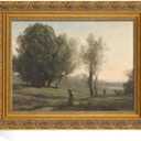 DIY Solid Wood Frame for 30x40 Canvas Oil Paintings, 2.4" Wide Antique Gold Ornate Picture Frame for Landscape Portrait Prints Posters (Empty Frame Only, No Plexiglass & Backing Board)