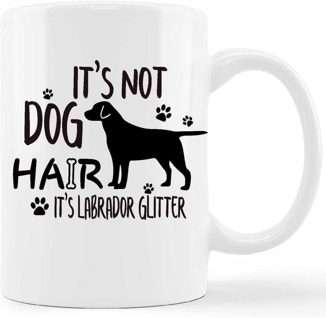 Kunlisa Funny Labrador Dog Mug, Labrador Glitter Ceramic 11oz Coffee Mug - Gifts For Dog Lovers