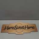 Jetec Home Sweet Home Sign, Rustic Wood Room Wall Decor, Farmhouse Plaque Wall Hanging Wooden Sign for Bedroom, Living Room, Wedding Decor(Wood Color)