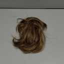 CJL HAIR Claw Clip Short Ponytail Hair Extensions Bendable Metals Messy Bun Hair piece Wavy Curly Fake Hairpieces Brunette/Ash Blonde