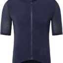 ARSUXEO Pro Cycling Jersey Men Short Sleeves Ultra-Light Road Bike Jersey Cycling Biking Bicycle Shirt (Blue, S)