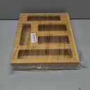 Bag Storage Organizer Compatible with Ziploc Gallon, Quart, Sandwich & Snack Sized Slider Bags,Bamboo Organizer For Drawer(13.7"L*11.8H"*3.1W")
