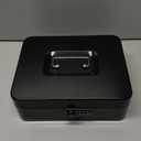 xydled Steel Cash Box Safe with Combination Lock,Money Safe Box with Removable Coin Tray,Large,9.84"x 7.87"x 3.54",Black