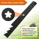 138971 Mower Blades for 42" Lawn Tractor, 138498 Gator Mulching Blades Compatible with Craftsman/Hus qvarna/Pou LAN Riding Mower, Replace 127843, 134149, 138971, 2 Pack