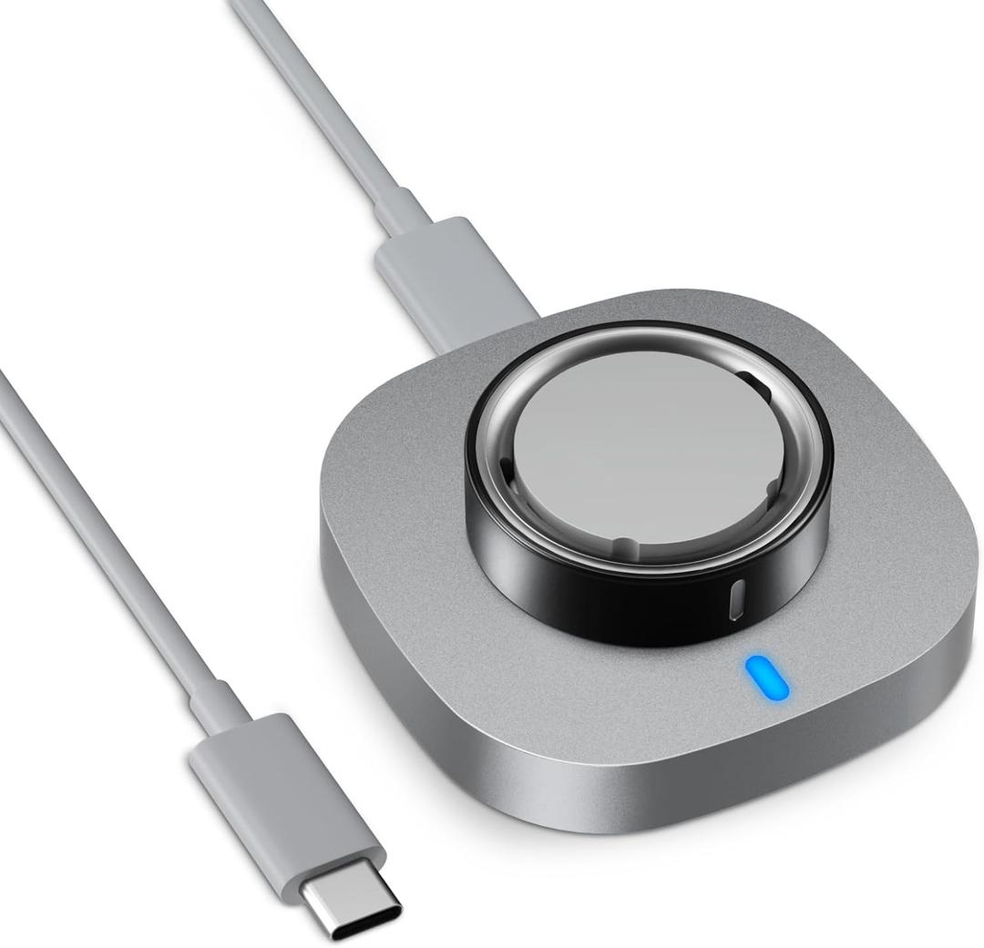 ZOOROO Charger Compatible with Aura-Ring 4 Size 7, Fast Charging Dock with USB-C Cable for Aura-Ring Accessories