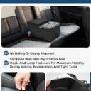 Center Console Organizer, Bench Seat Center Console with Fast Phone Charging & Cup Holders, Automotive Center Storage Box Upgraded 7-Color Adjustable LED Lighting for Car Minivan Van Truck