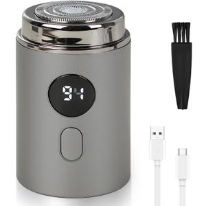 Mini Portable Electric Shaver for Man Women, USB Rechargeable Waterproof Electric Razor, Pocket Single Trimmer for face Hair for car, Travel, Office, Home use, Business Trip (Black)