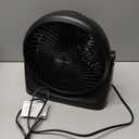 Amazon Basics Air Circulator Desk Fan for Bedroom, Home and Office, 90-Degree Tilt Head, 3 Speed Settings, Cooling, 35 Watts, Black, 11.1"W x 6.3"D x 10.9"H