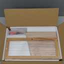 Bread Box for Kitchen Countertop Large Bread Box Farmhouse Bread Container Bread Storage with Window Bread Holder (Natural Wood)