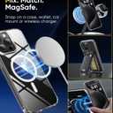 5 x SUCGLES for iPhone 15 Pro Max Case with MagSafe, N56 Strong Magnet, 12FT Drop Protection, Anti-Yellowing, Magnetic Slim Phone Case for Apple 15 Pro Max (Crystal Clear)