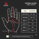 Repsters RPG1 Football Gloves - Mens Elite Trendy Wide Receiver Gloves  Extra Sticky Grip Football Gloves for Game Day, Training, High School and College - Adult and Youth Sizes (Azure)