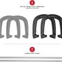 Franklin Sports Horseshoes Sets - Metal Horseshoe Game Sets for Adults + Kids - Official Weight Steel Horseshoes - Beach + Lawn Horseshoes Sets - Sets Include (4) Horseshoes and (2) Ground Stakes