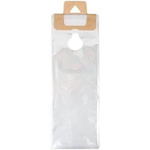 ClearBags LDPE Clear Door Knob Bags, 6x12, 100 Pack, Door Hanger Bags with Cut Out Hole for School Supplies, Business Flyers, Newspapers, Merchandise, Magazines