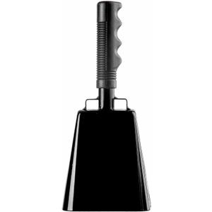 Steel Cow Bell with Handle Cowbells,Cheering Bell and Loud Noise Makers Hand Bells for Sporting Events,Football Games,School Bell,Farm Hand Chimes Percussion Musical Instruments(10 inch Black)