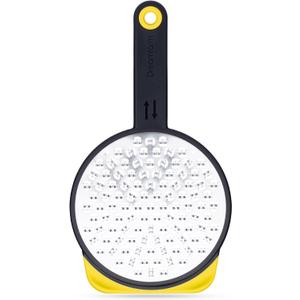 Dreamfarm Ograte Two-Sided Medium Food & Vegetable Speed-Grater with Non-Slip Bowl Hook & Foot - 3mm Medium Grater, Yellow