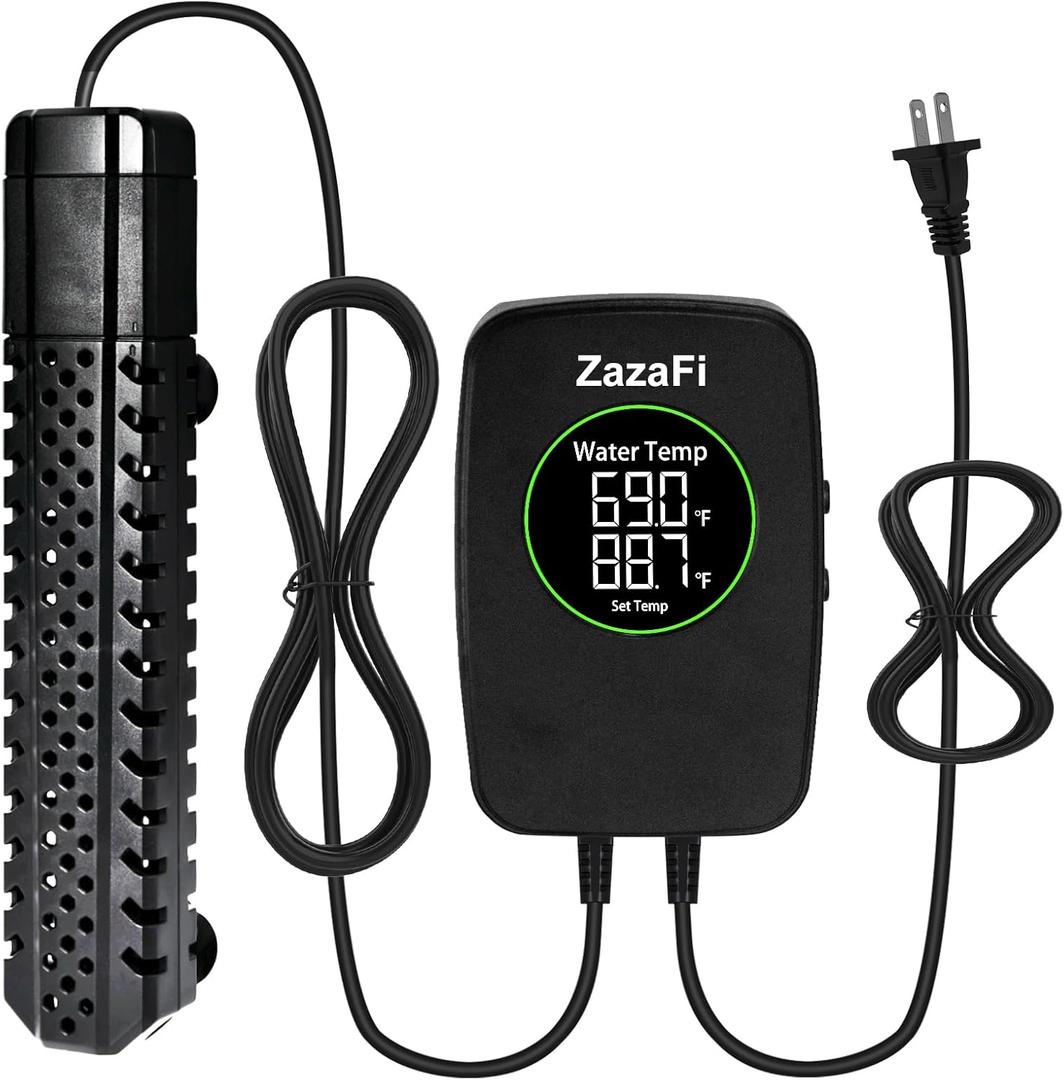 Aquarium Heater 100W, Fish Tank Heater with High-Temperature Protection and Turtle Tank Heater with Automatic Power-Off When Leaving Seawater or Freshwater.