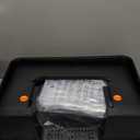 Vivifying Stainless Steel Litter Box, XL Side Entry Extra Large Litter Box with Lid for Big Cats & Kitty, Removable Enclosed Metal Cat Pan with High Sided Enclosure, Scoop, Mat, Footboard (Black)